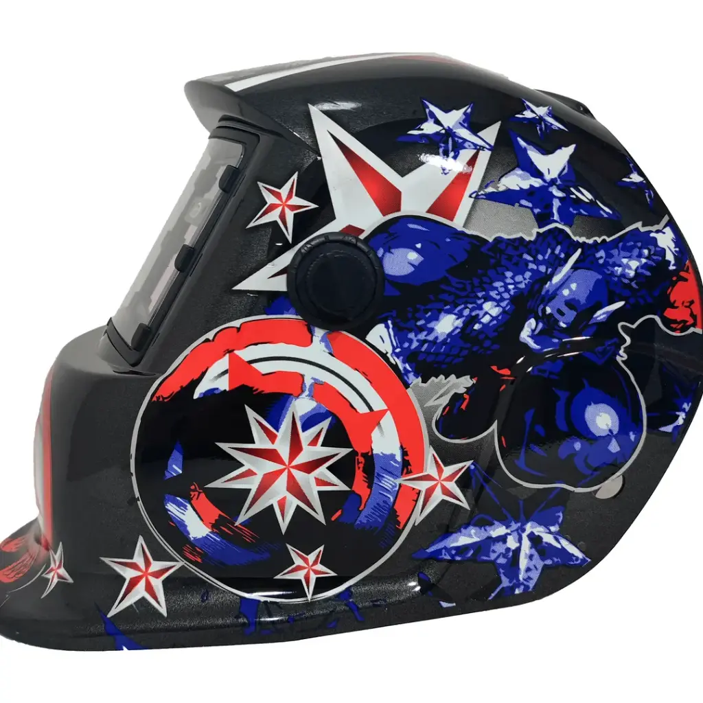 CARETA CON 2 SENSORES - DISEÑO CAPITAN AMERICA - PANEL SOLAR