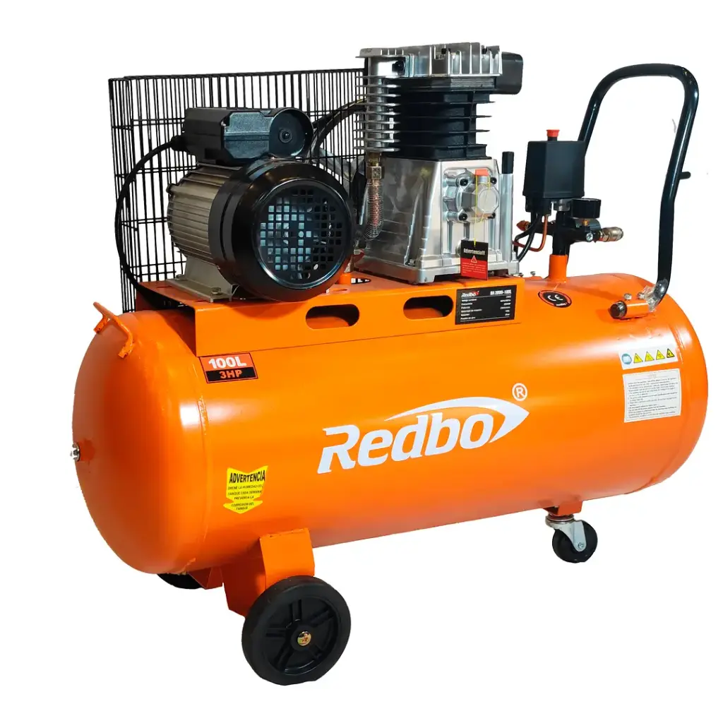 COMPRESORA DE AIRE - CON FAJA - 2200 W - 100 LITROS - 3 HP