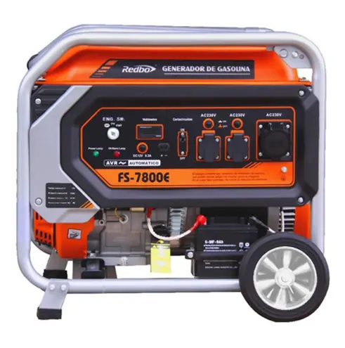 GENERADOR MONOFASICO A GASOLINA 4T - 6000 W POTENCIA - C/RUEDAS