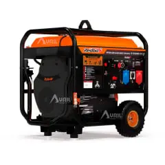 GENERADOR TRIFASICO Y MONOFASICO A GASOLINA 4T - 13000 W POTENCIA - C/RUEDAS