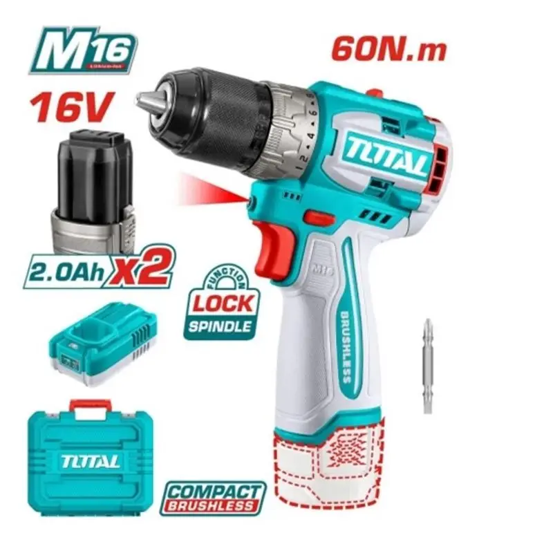 [TDLI16682] ATORNILLADOR 16V, CHUCK METÁLICO 13MM