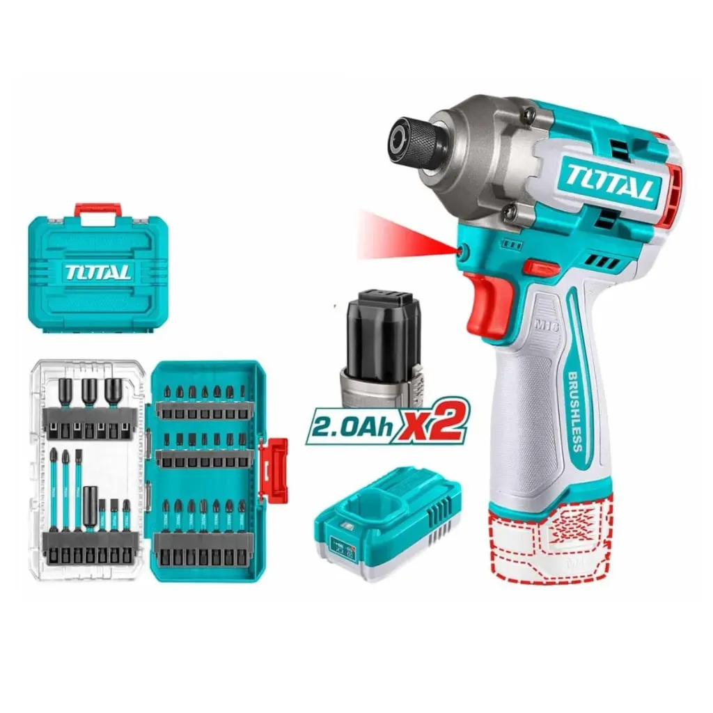 ATORNILLADOR DE IMPACTO 16V  + PUNTERAS DE IMPACTO-TOSLI241083-TOTAL