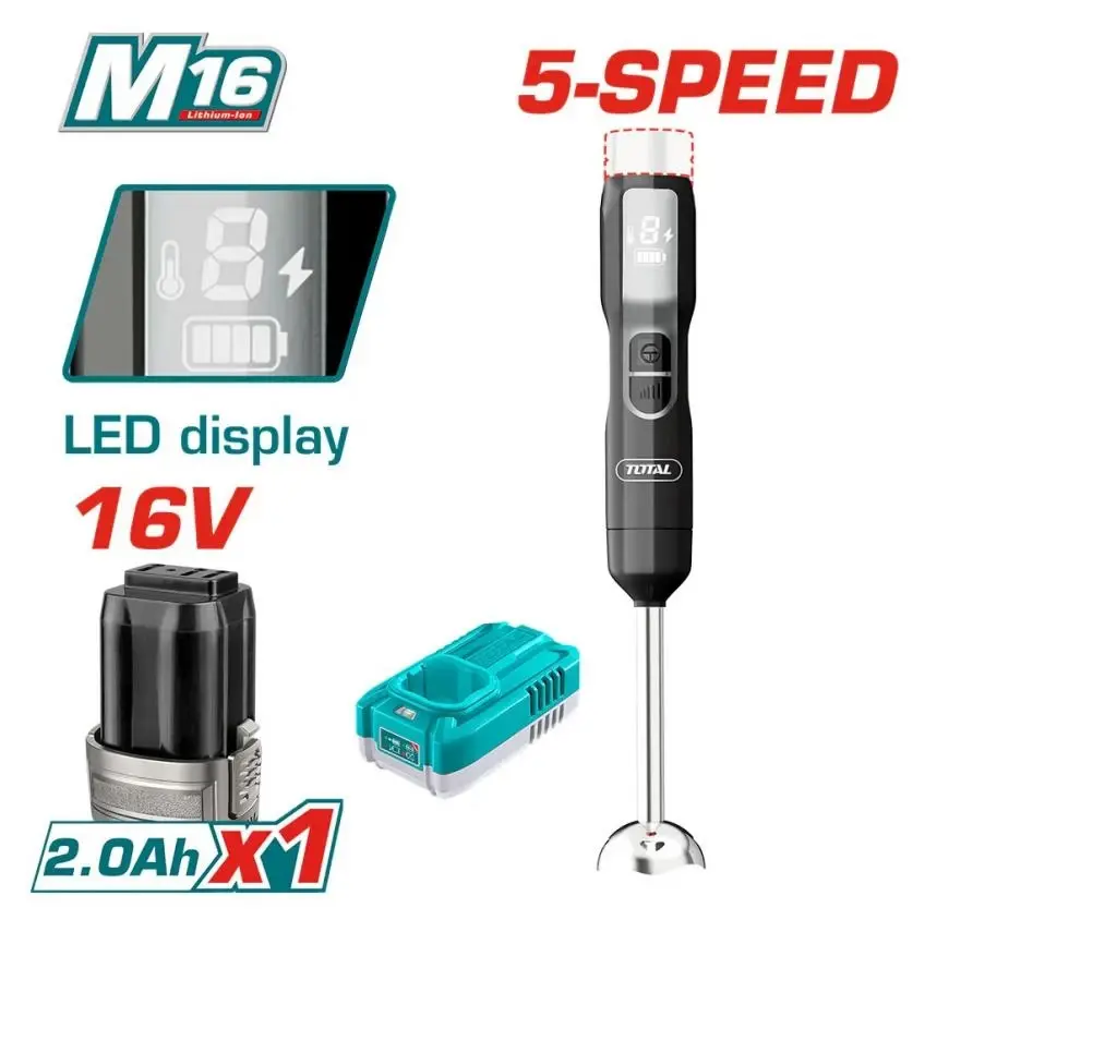 [TJB047K] LICUADORA DE MANO 16V CON 5 VELOCIDADES , EQUIPO SOLO