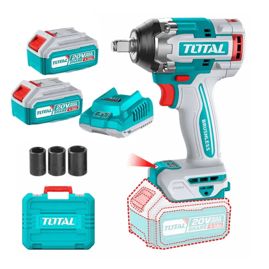 [TIWLI2050] LLAVE DE IMPACTO 500NM +2BATERIAS 4AH + CARGADOR + 3DADOS 20V