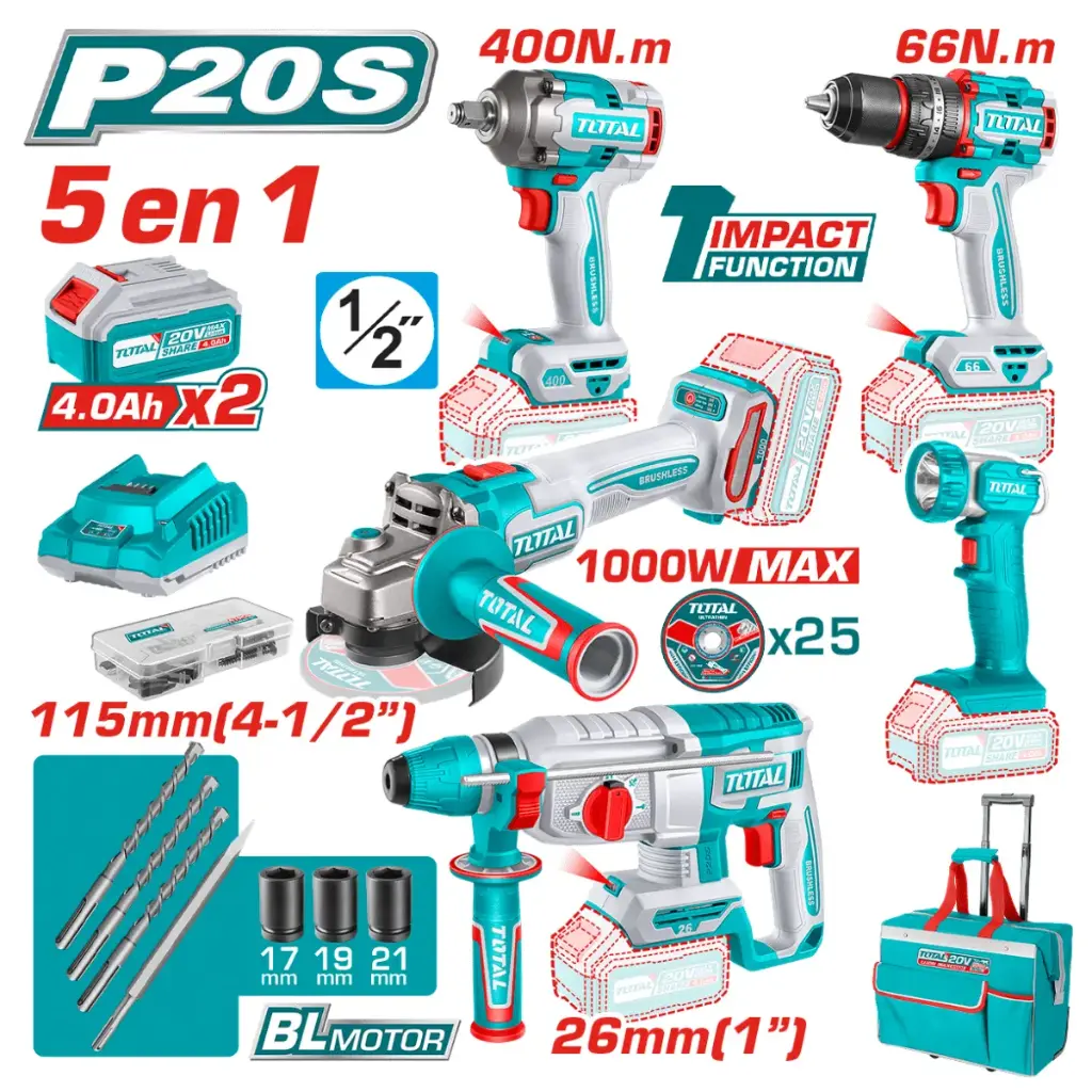 [TCKLI20592] MEGA COMBO TOTAL 5PCS INDUSTRIAL
