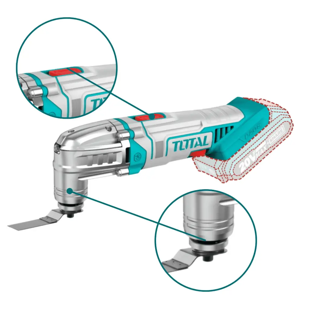 [TOSLI230705] MEGA COMBO PISTOLA DE CALOR 20V + OSCILADOR 20V