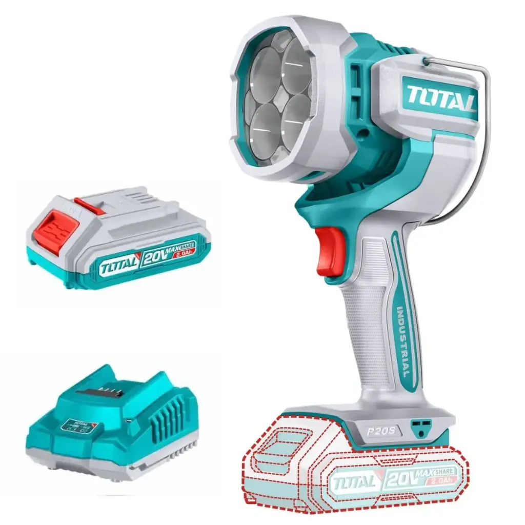 [TWLI20881] LINTERNA DE TRABAJO 2000L 20V, CON BATERÍA Y CARGADOR