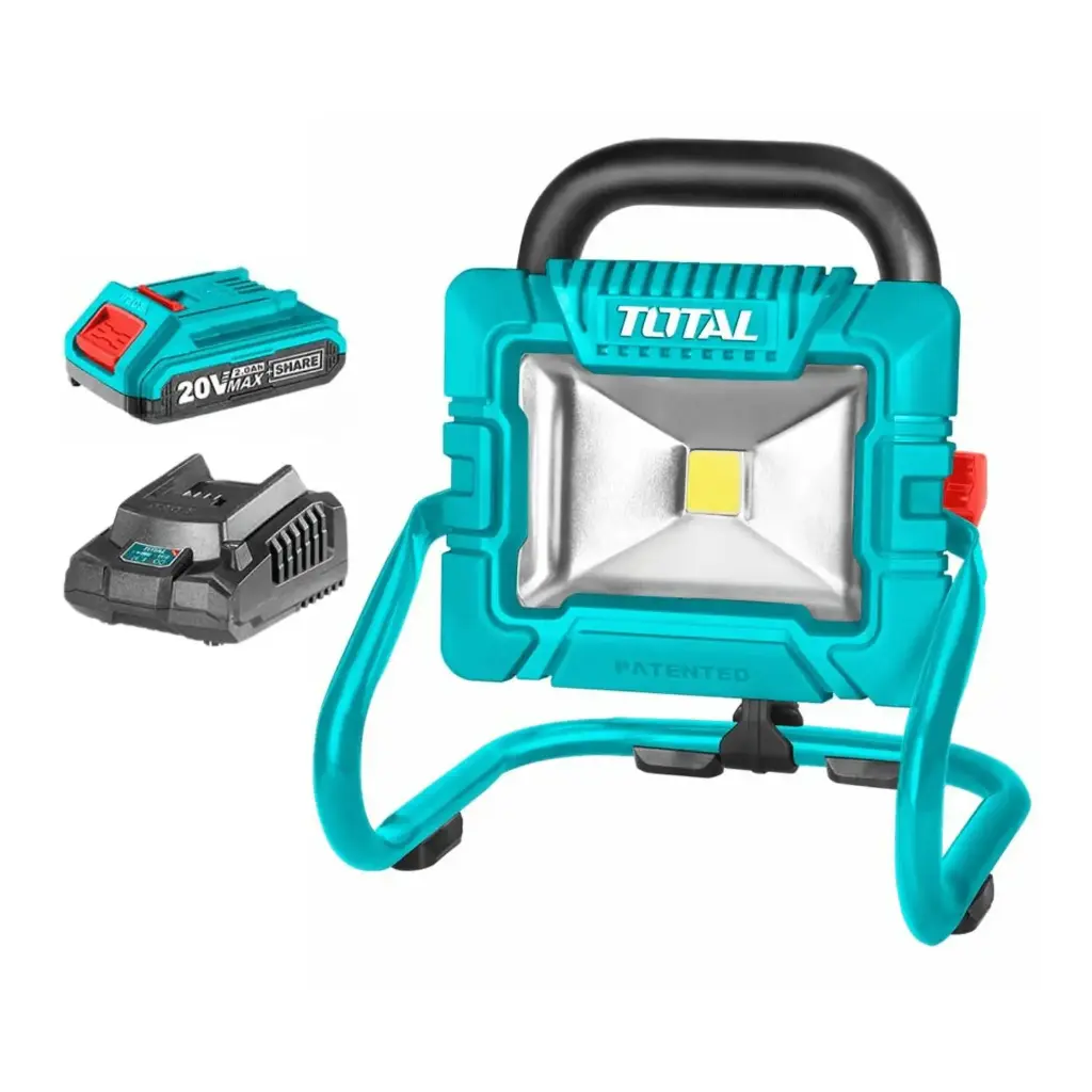 LAMPARA DE TRABAJO 20V, CON 1 BATERÍA Y CARGADOR