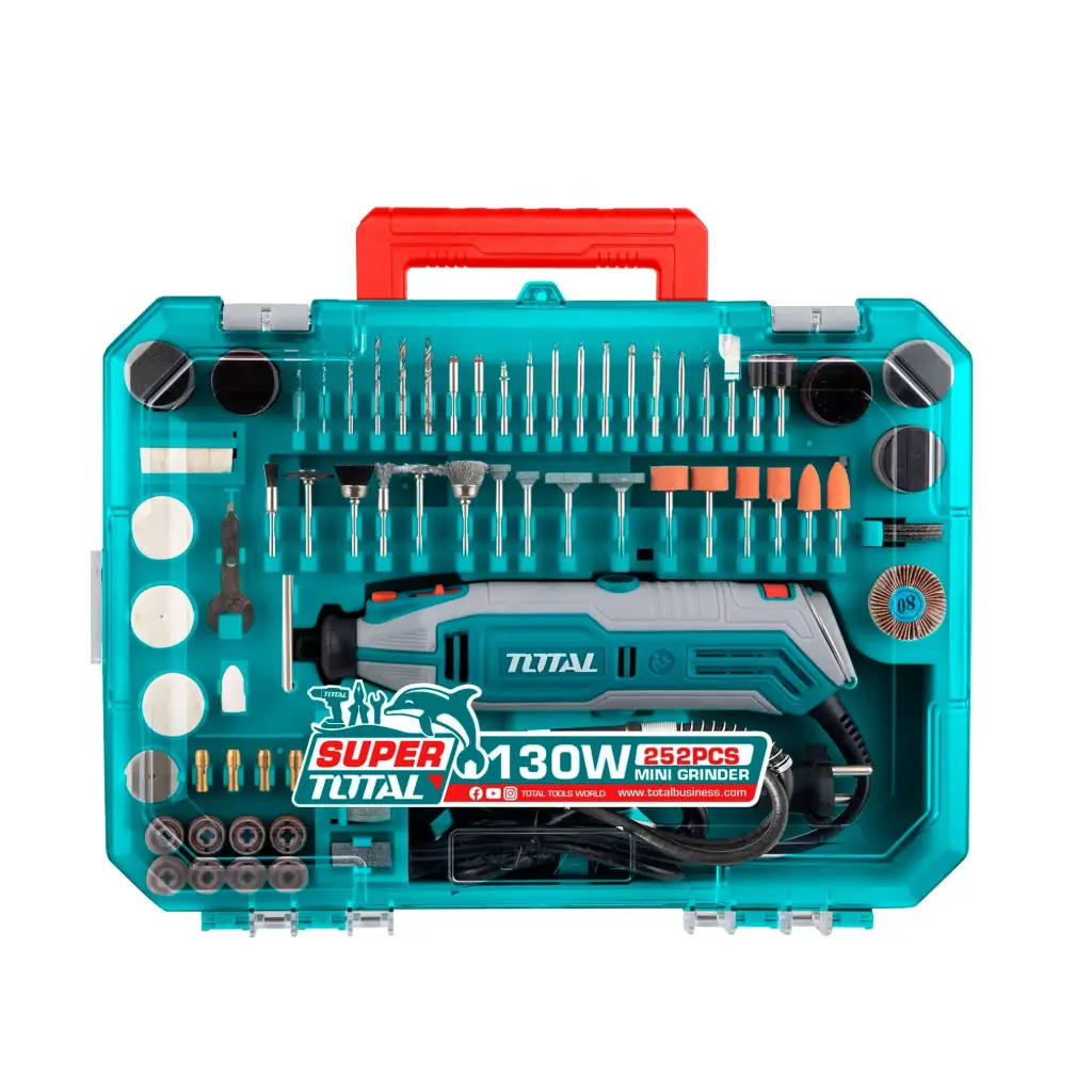 RECTIFICADOR 130W 10000-35000RPM+252 ACCESORIOS, EN MALETA-TG5133261-TOTAL