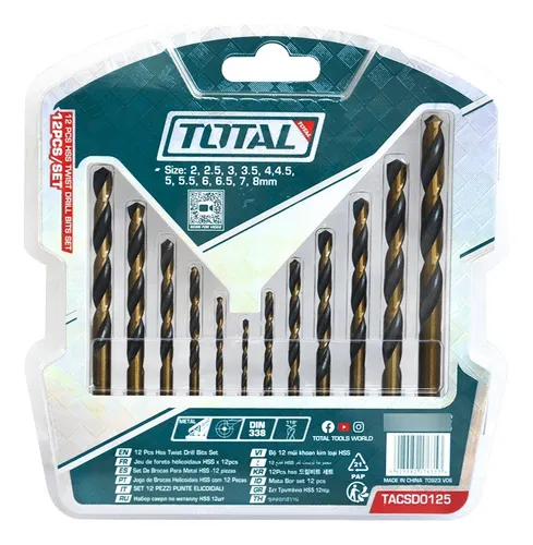 JGO X 12PCS BROCAS HSS PARA METAL