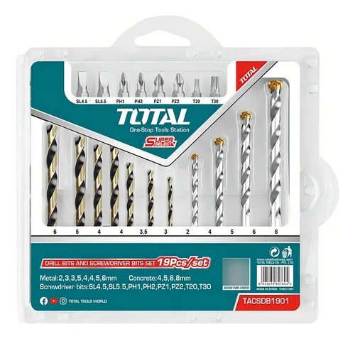 JGO BROCA MIXTA METAL Y CONCRETO 19 PCS TOTAL