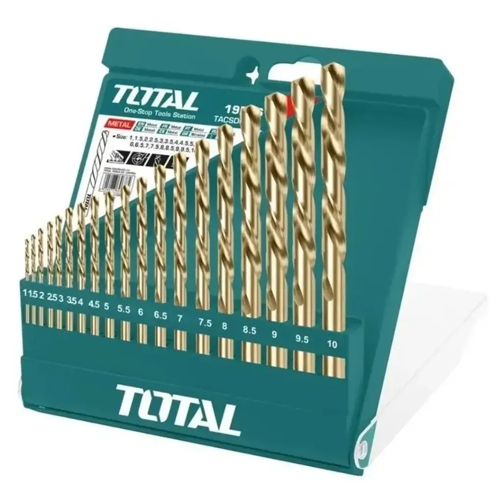 JGO X 19PCS BROCAS HELICOIDALES HSS PARA METAL