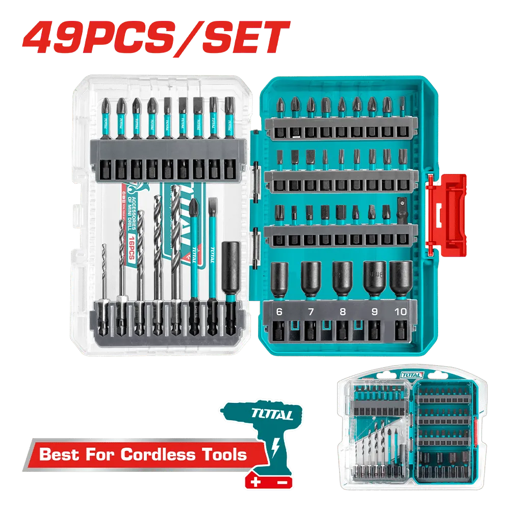 [TACSDL24906] SET DE PUNTAS PARA DESTORNILLADOR DE IMPACTO Y BROCAS 49 PZS-TACSDL24906-TOTAL