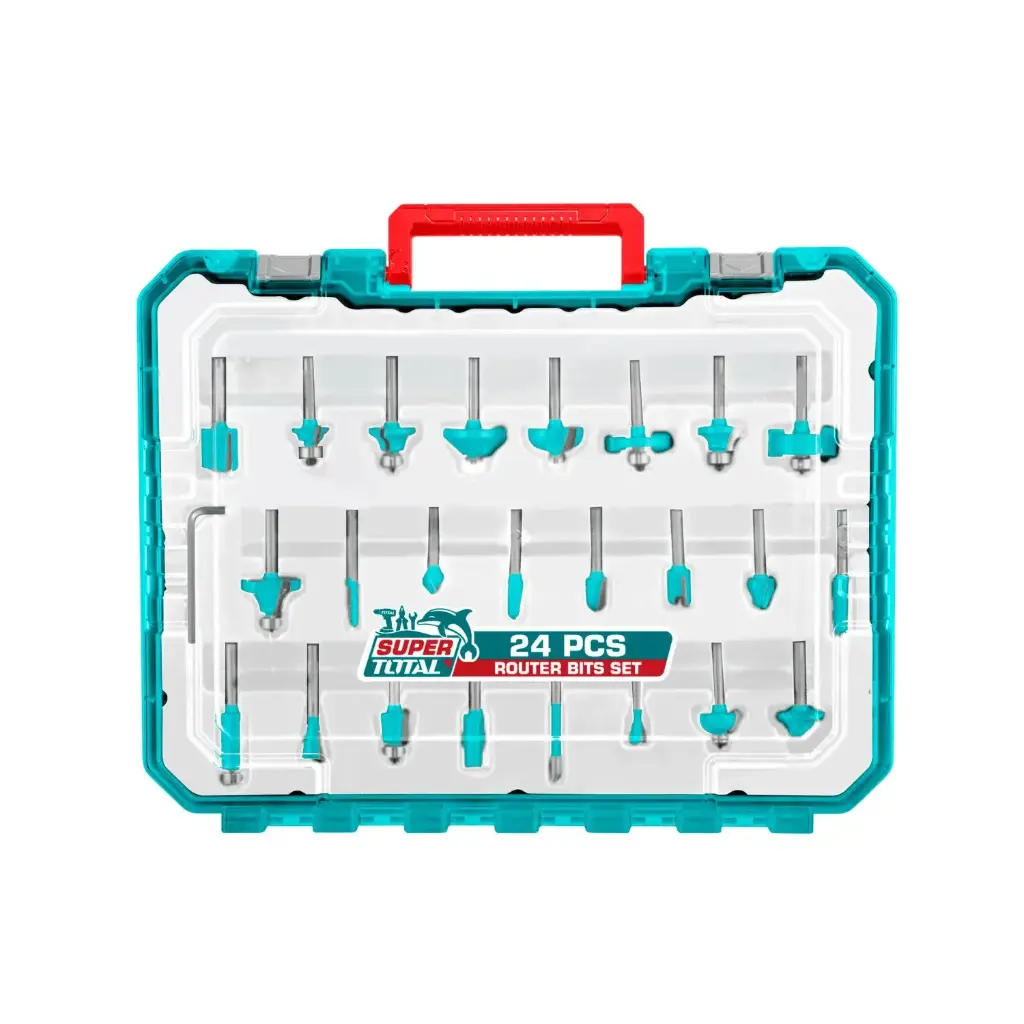 [TACSR12406] JGO X 24PCS CUCHILLA FRESAS PARA RUTEADORA 6MM