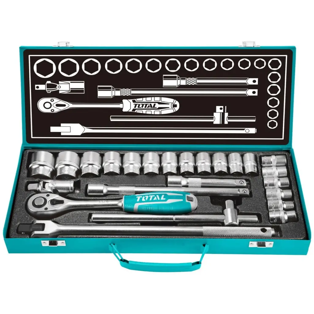 JGO X24PCS DADOS 1/2" EN MALETA DE METAL