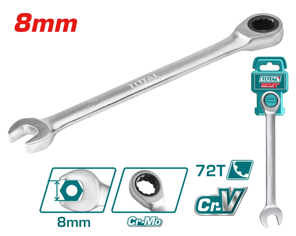 LLAVE CON RACHET 8MM