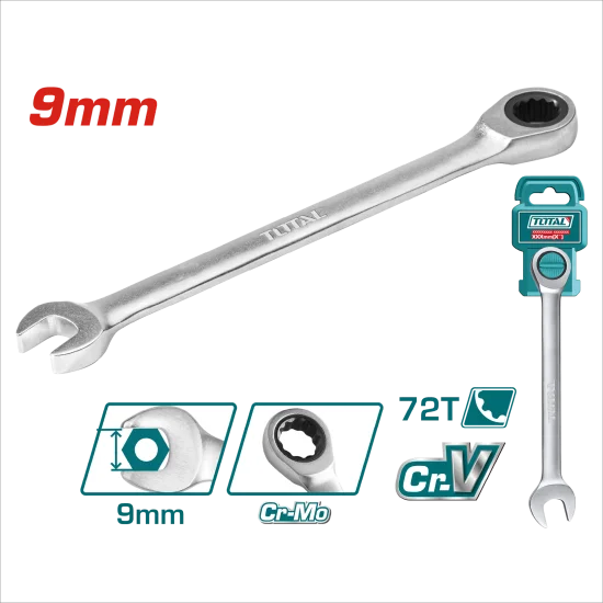 [TCSPAR091] LLAVE CON RACHET 9MM