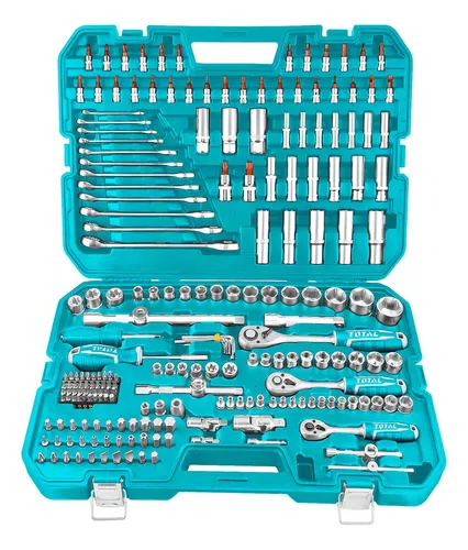 SET X 216PCS LLAVES, DADOS Y CHICHARRAS, MALETA