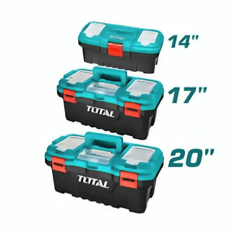 SET X 3PCS MALETA PORTA HERRAMIENTAS 14", 17" Y 20" CON SEGURO DE METÁLICO