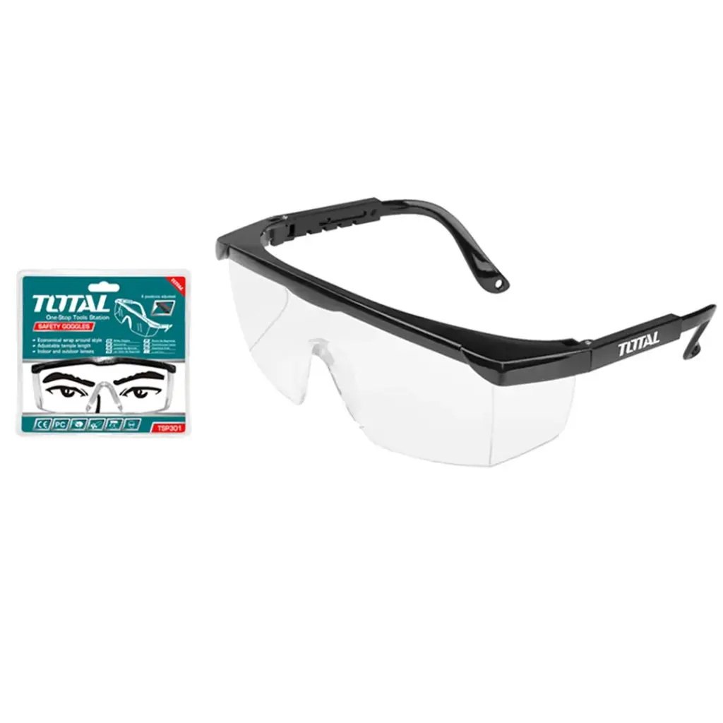 [TSP301] LENTES CUADRADOS DE SEGURIDAD CLAROS, 4 POSICIONES, BLISTER