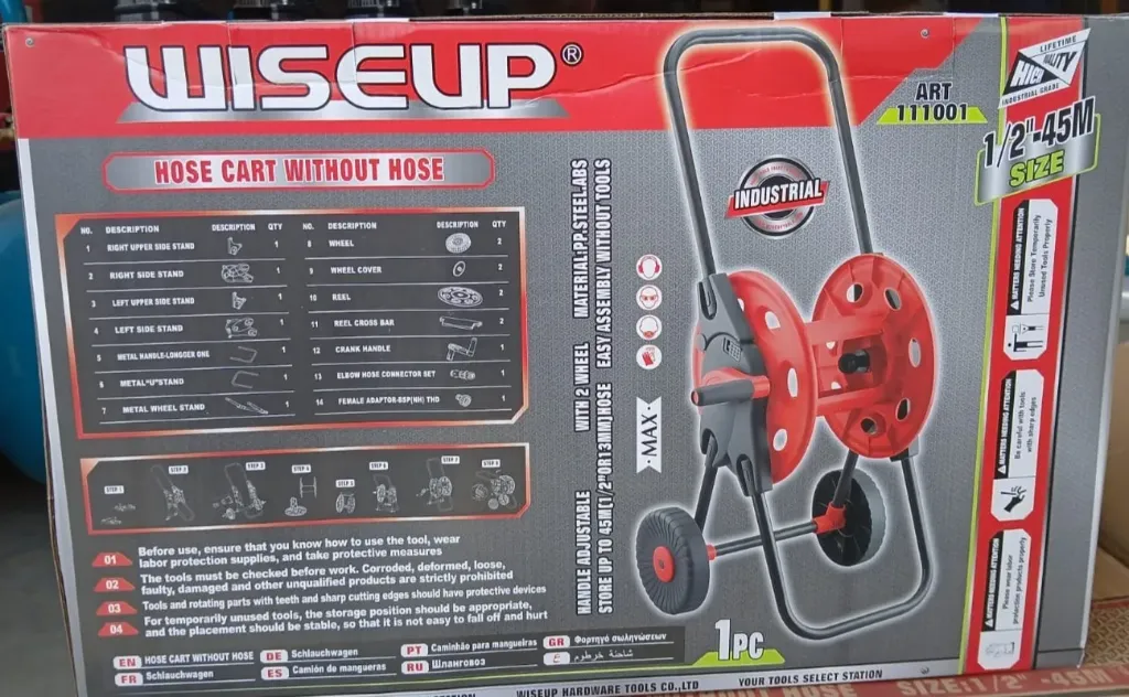 [WISEUP 100501] CARRETE DE MANGUERA 1/2" X20M