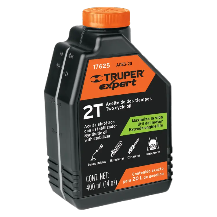 [17625] ACEITE SINTÉTICO PARA MOTOR DE 2 TIEMPOS, 400 ML