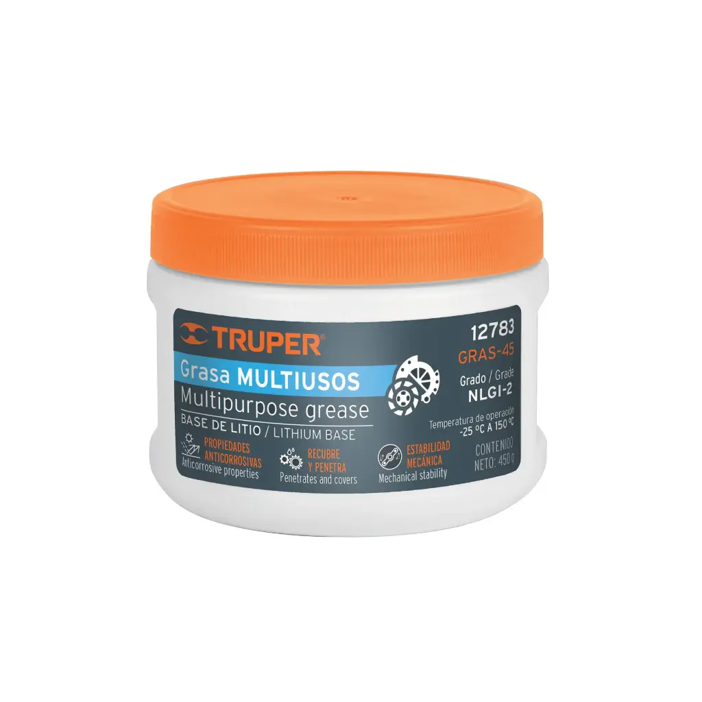 [12783] GRASA LUBRICANTE MULTIUSOS DE LITIO DE 450 G, TRUPER