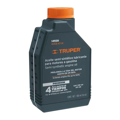 ACEITE SEMI-SINTÉTICO, 4 TIEMPOS, 400 ML (14 OZ), TRUPER
