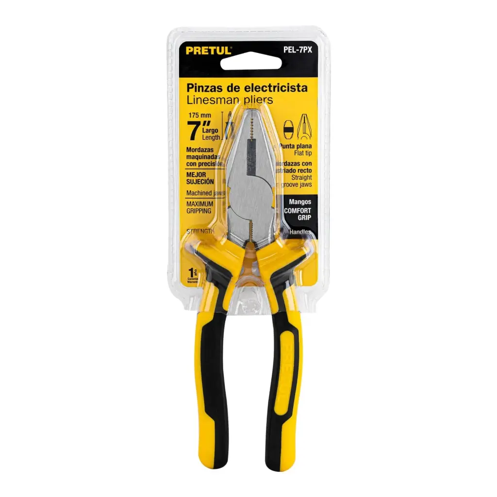 [22676] ALICATES UNIVERSALES, CONFORT GRIP 7"(18CM)PRETUL