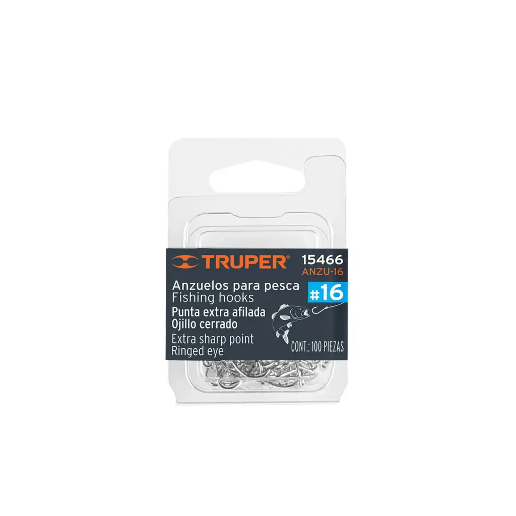 [15466] ANZUELO PARA PEZCA 16"TRUPER