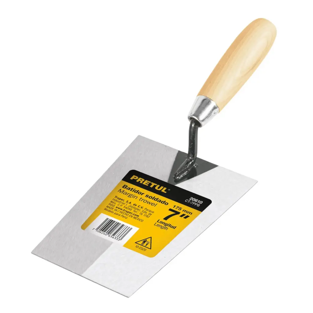 CUCHARA PARA ALBAÑIL, 7" YESERA, PRETUL, PERÚ