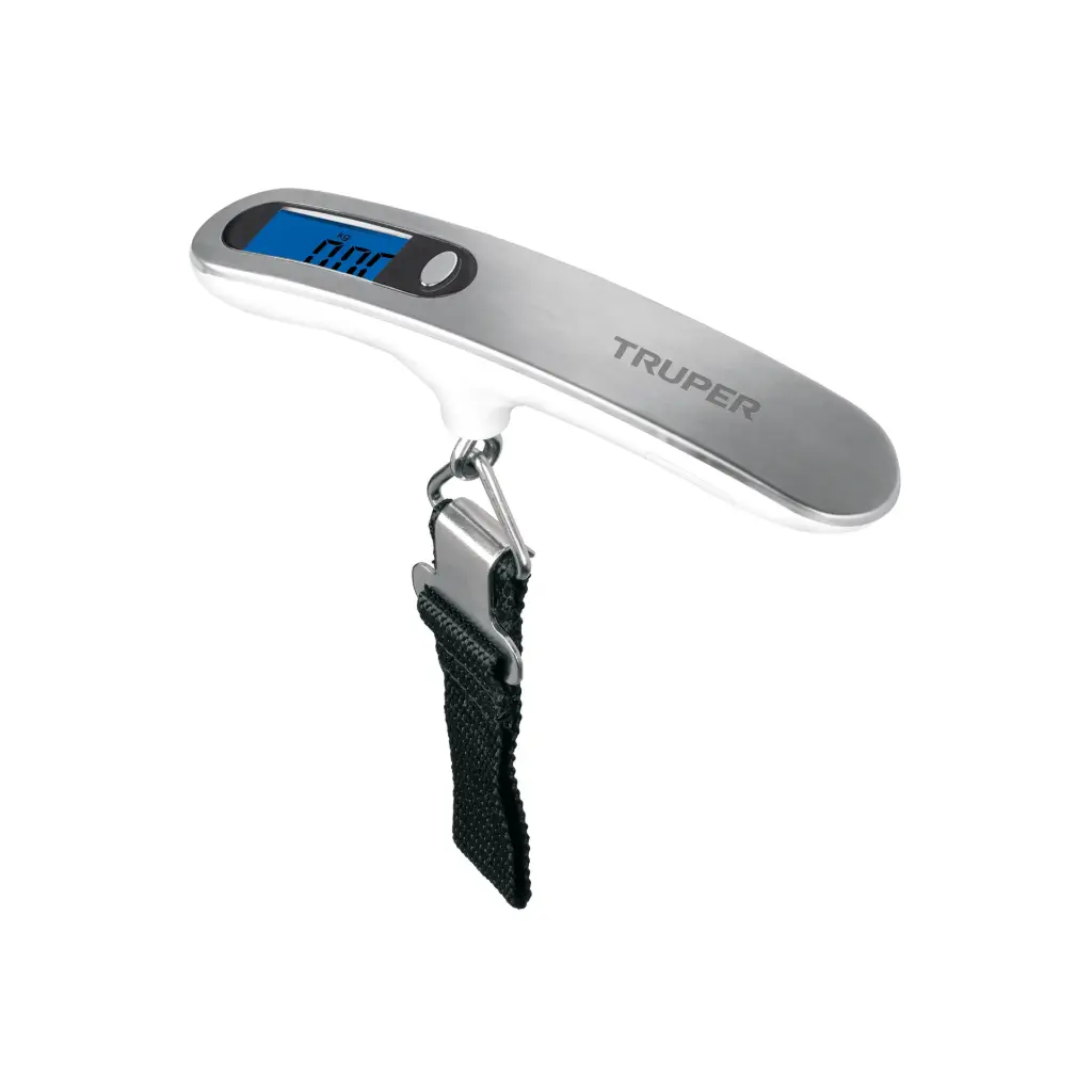 [100787] BÁSCULA ELECTRÓNICA PARA EQUIPAJE, DE PILAS, 50 KG, TRUPER