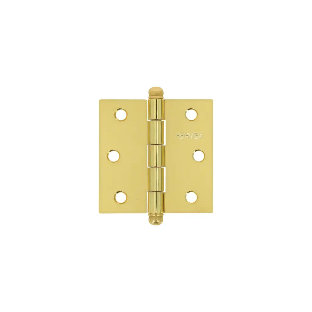 [43231] BISAGRA CUADRADA 2-1/2", LATONADO, CABEZA REDONDA, HERMEX
