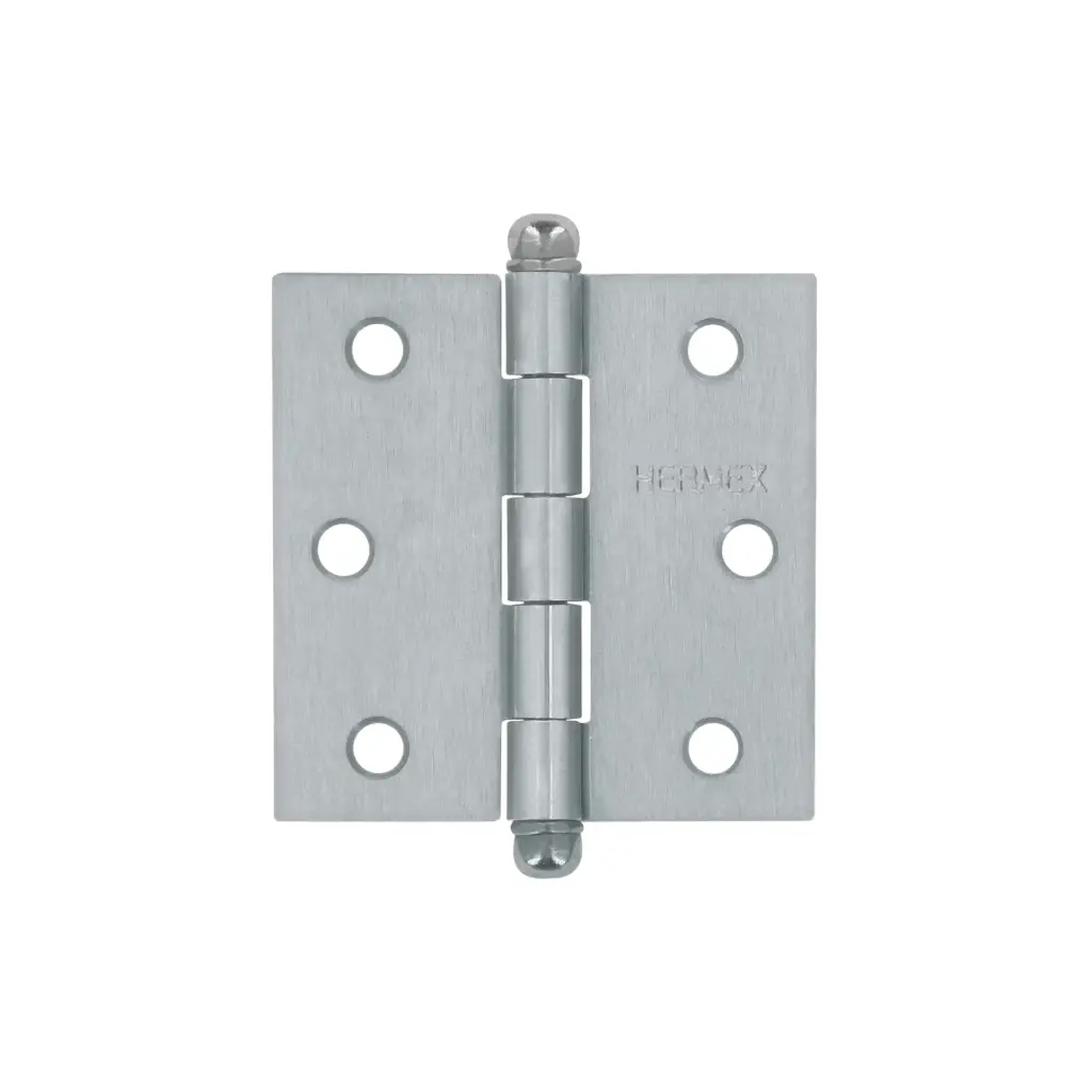 [43255] BISAGRA CUADRADA 2-1/2", SATINADO, CABEZA REDONDA, HERMEX