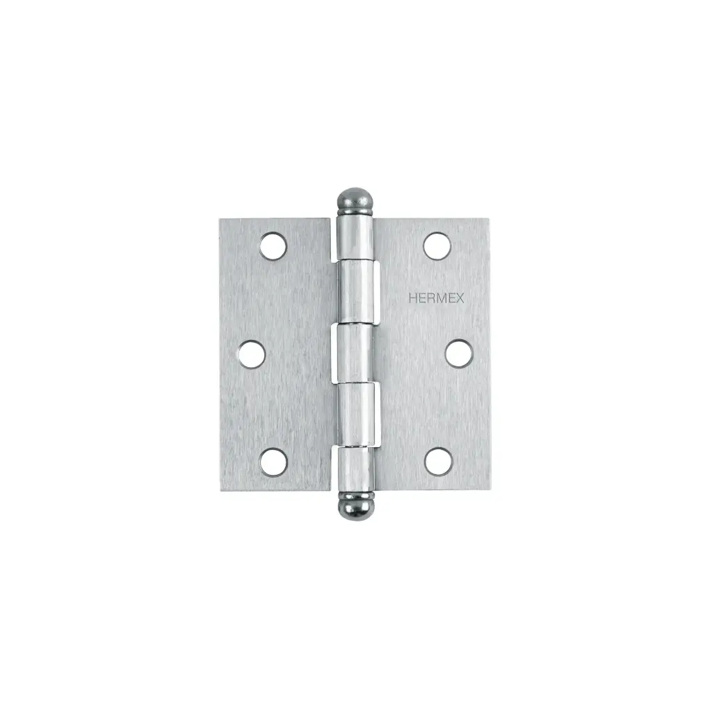 [43256] BISAGRA CUADRADA 3", SATINADO, CABEZA REDONDA, HERMEX