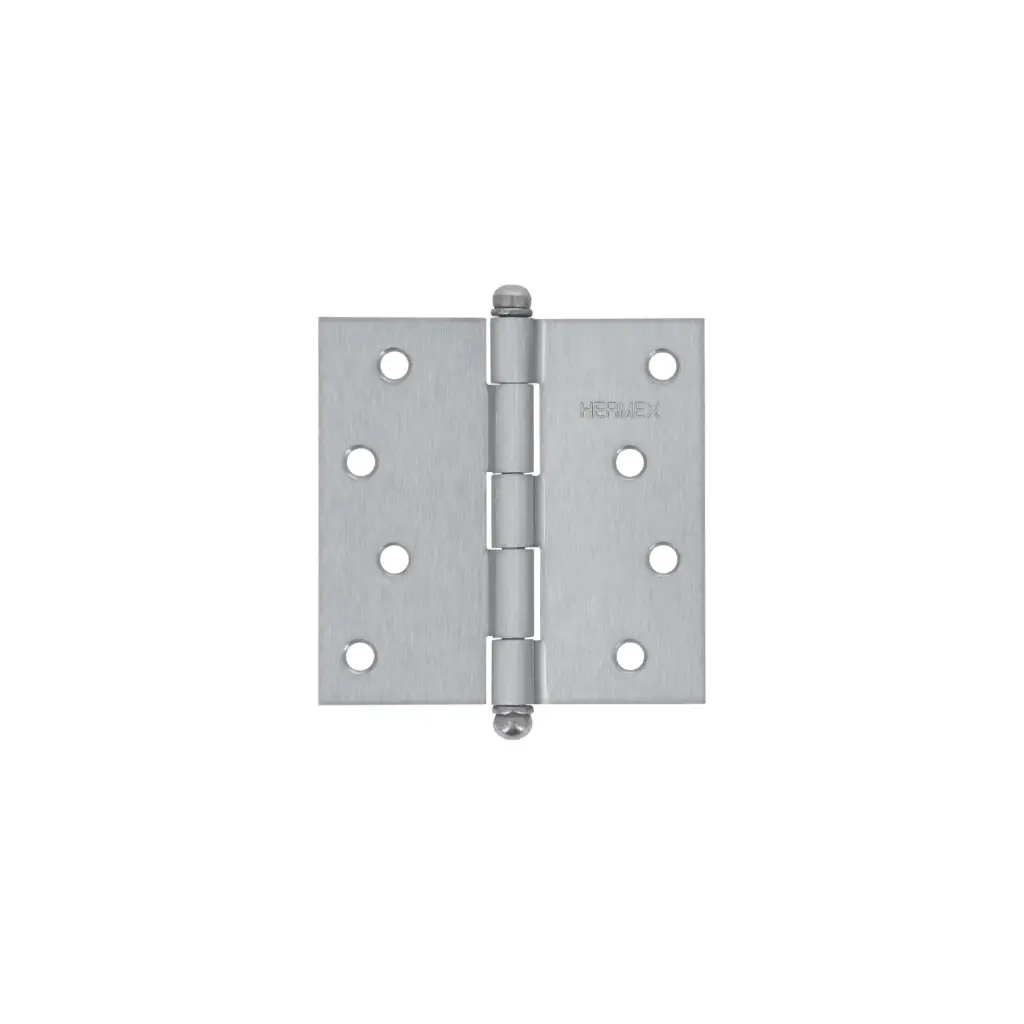 [43258] BISAGRA CUADRADA 4", SATINADO, CABEZA REDONDA, HERMEX