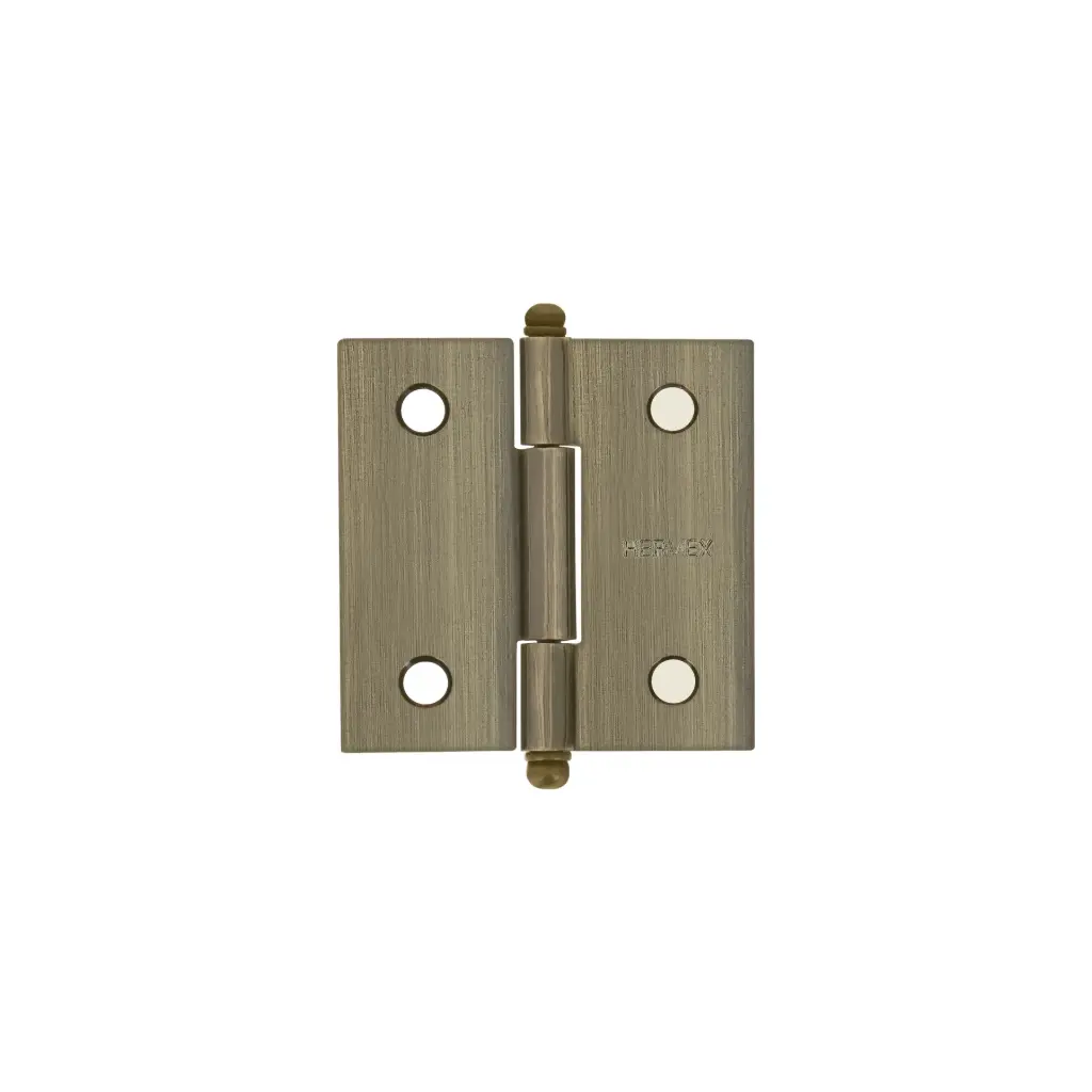 [43244] BISAGRA CUADRADA 2", LATÓN ANTIGUO, CABEZA REDONDA, HERMEX