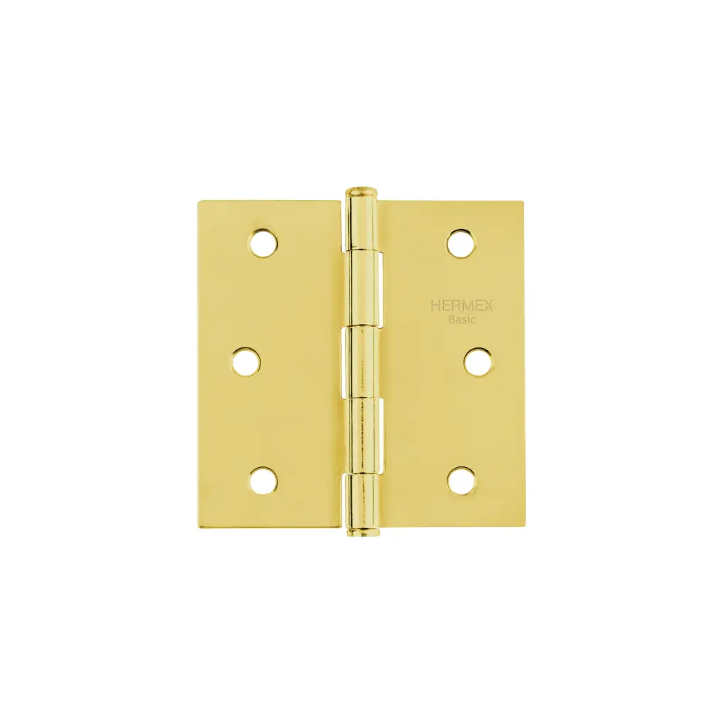 [28800] BISAGRA CUADRADA 3", LATONADO, CABEZA PLANA, HERMEX BASIC