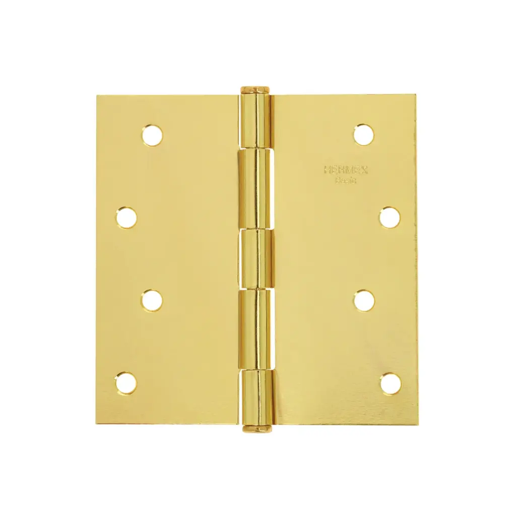 [23686] BISAGRA CUADRADA, 4",LATONADO, CABEZA PLANA, HERMEX BASIC