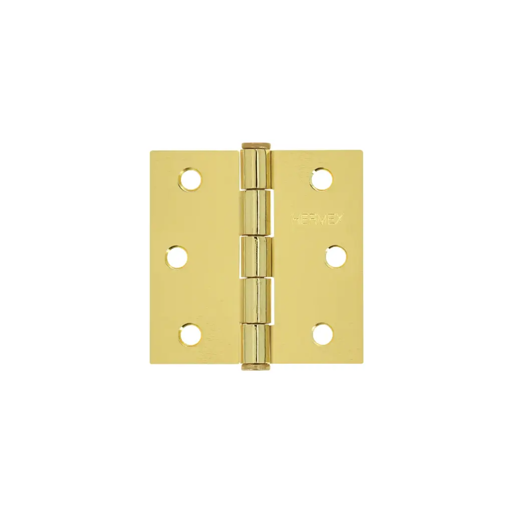 BISAGRA CUADRADA 2-1/2", LATONADO, CABEZA PLANA, HERMEX