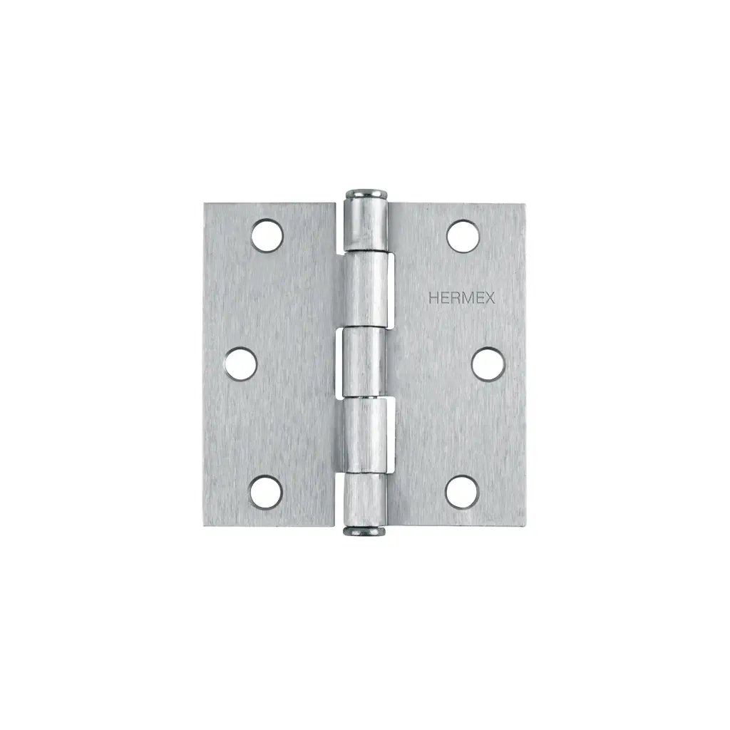 BISAGRA CUADRADA 3", SATINADO, CABEZA PLANA, HERMEX