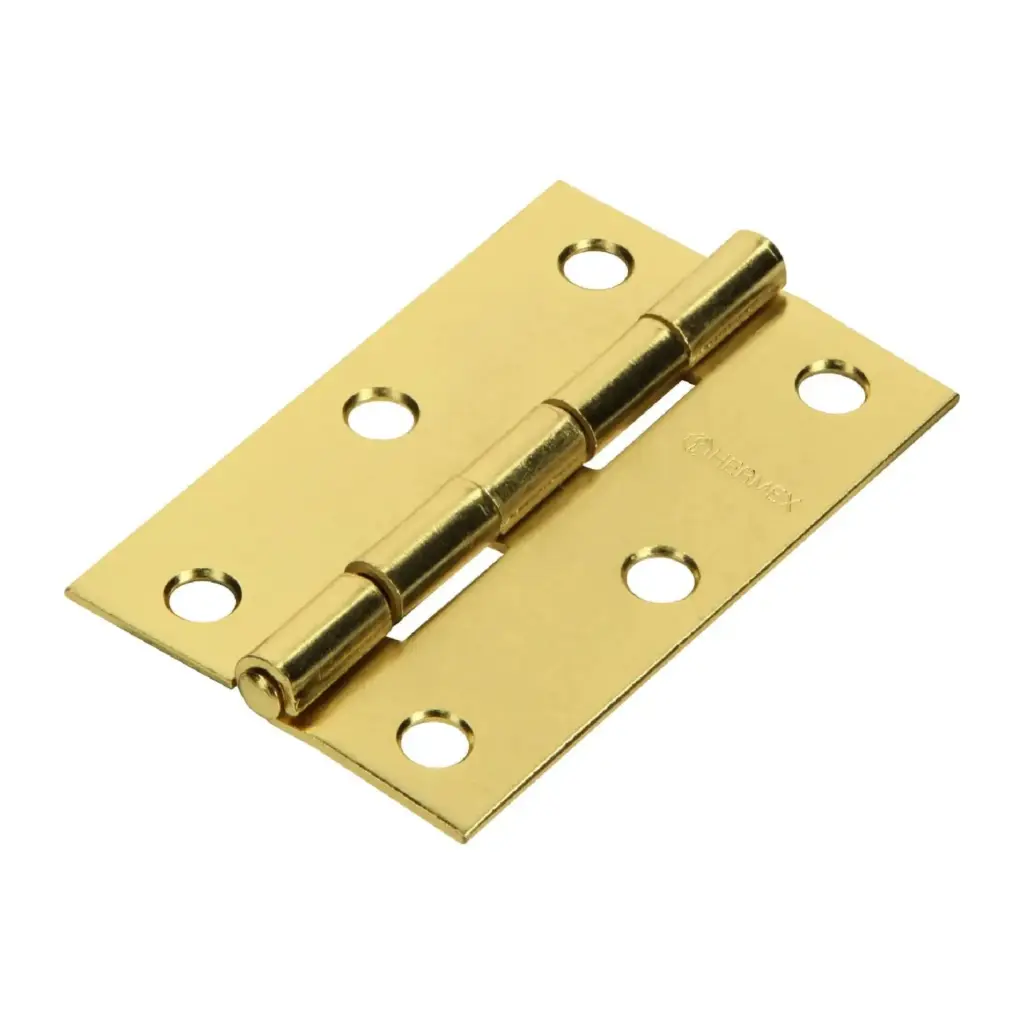 [43196] BISAGRA RECTANGULAR 2-1/2" ACERO LATONADO, HERMEX