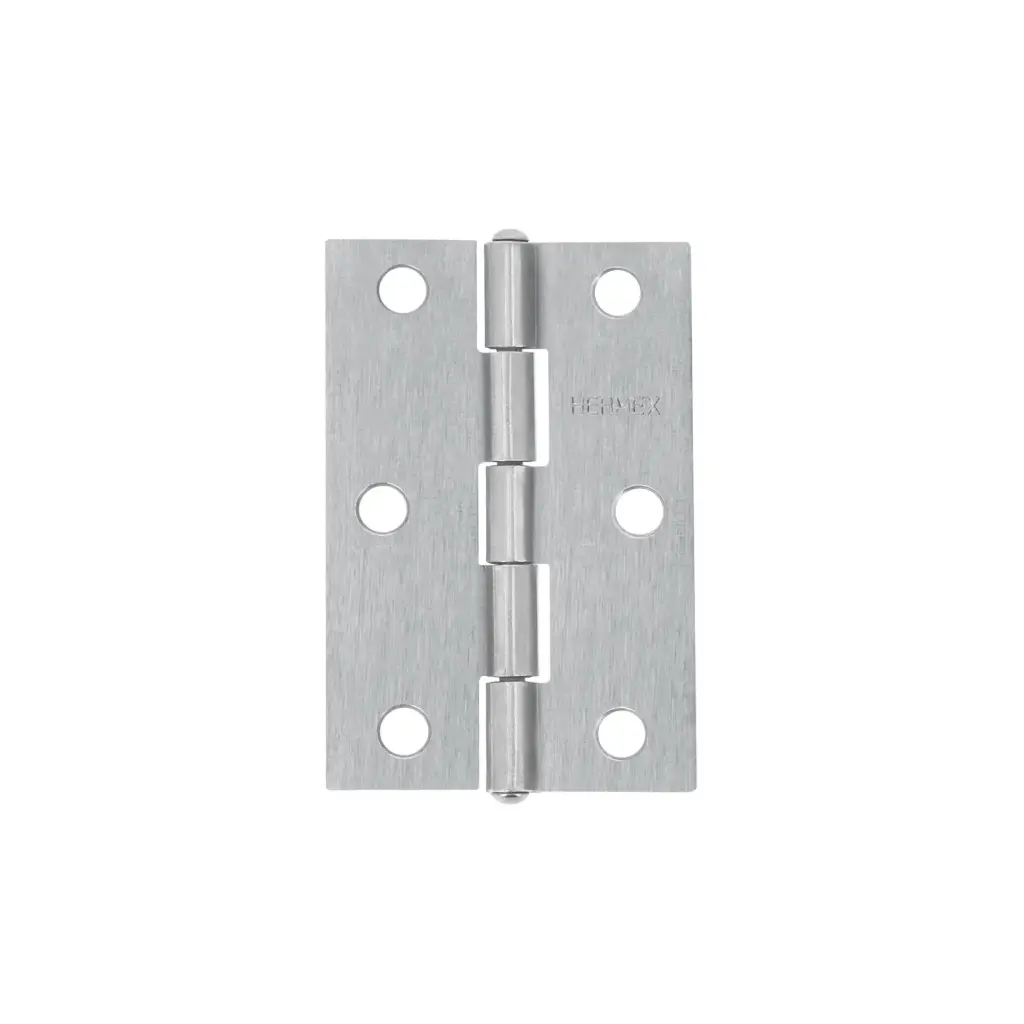 BISAGRA RECTANGULAR 2-1/2" ACERO PULIDO, HERMEX