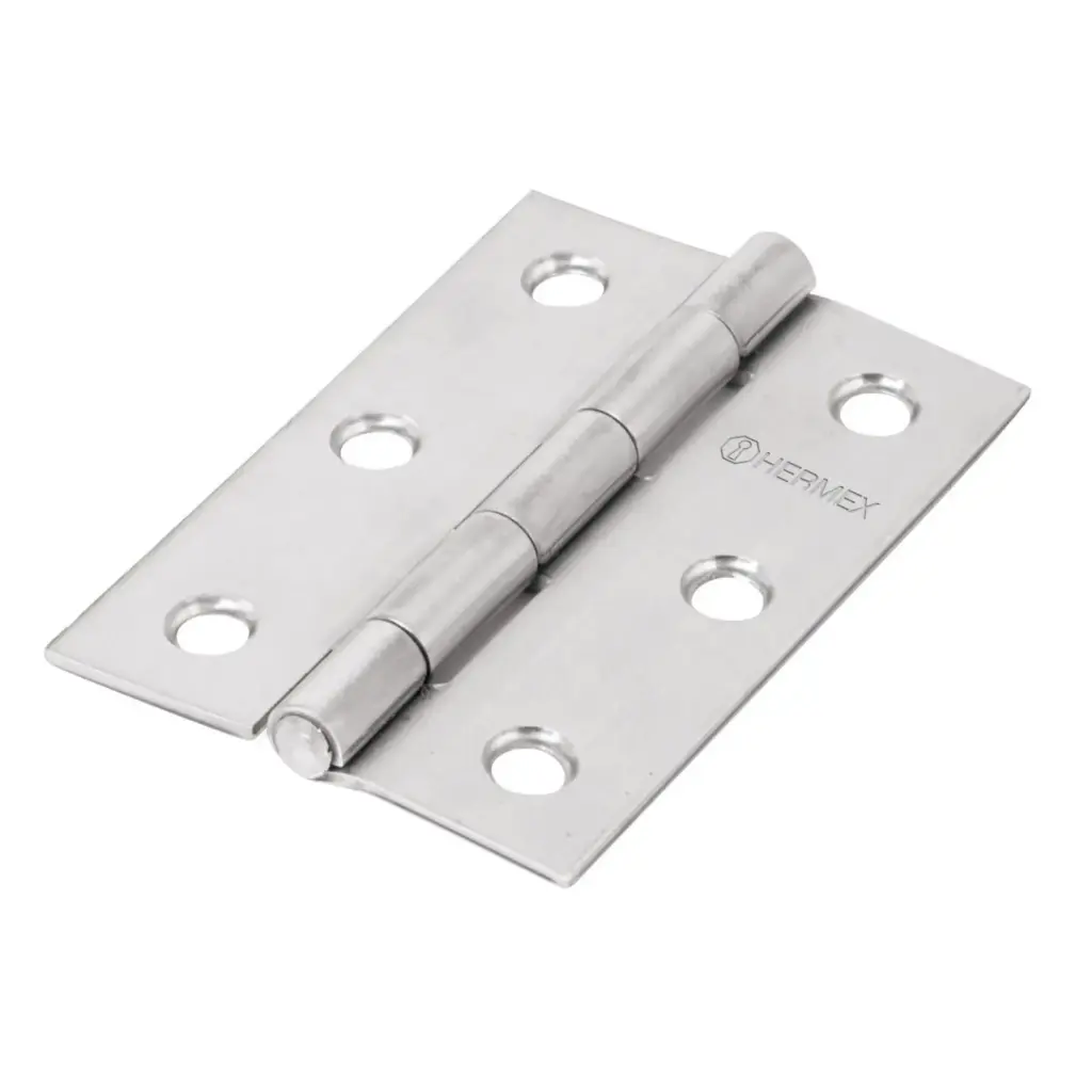 BISAGRA RECTANGULAR 3" ACERO PULIDO, HERMEX