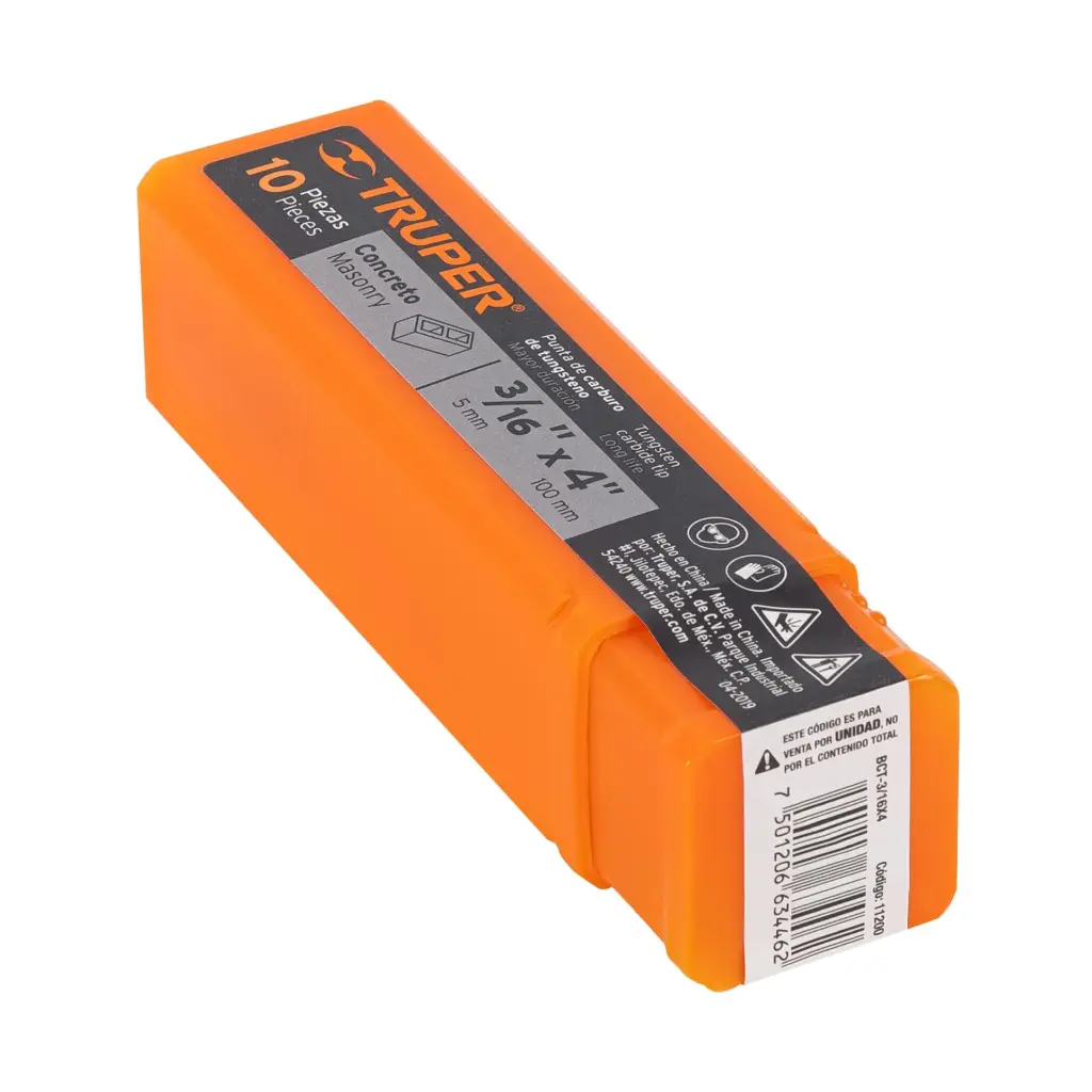 [11200] BROCA PARA CONCRETO DE 3/16 X 4", TRUPER