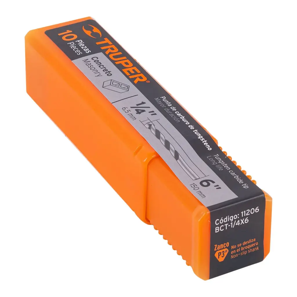 [11206] BROCA PARA CONCRETO DE 1/4 X 6", TRUPER