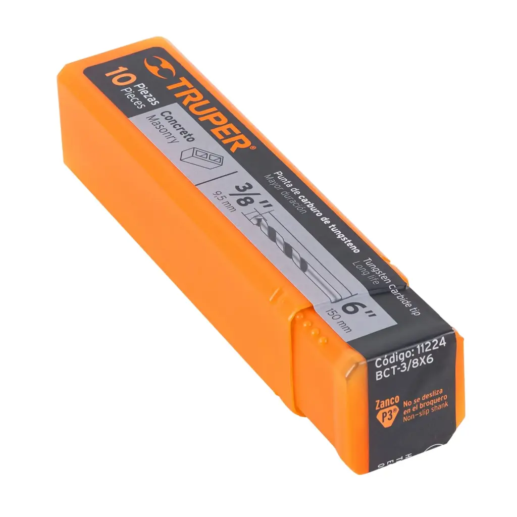 BROCA PARA CONCRETO DE 3/8 X 6", TRUPER