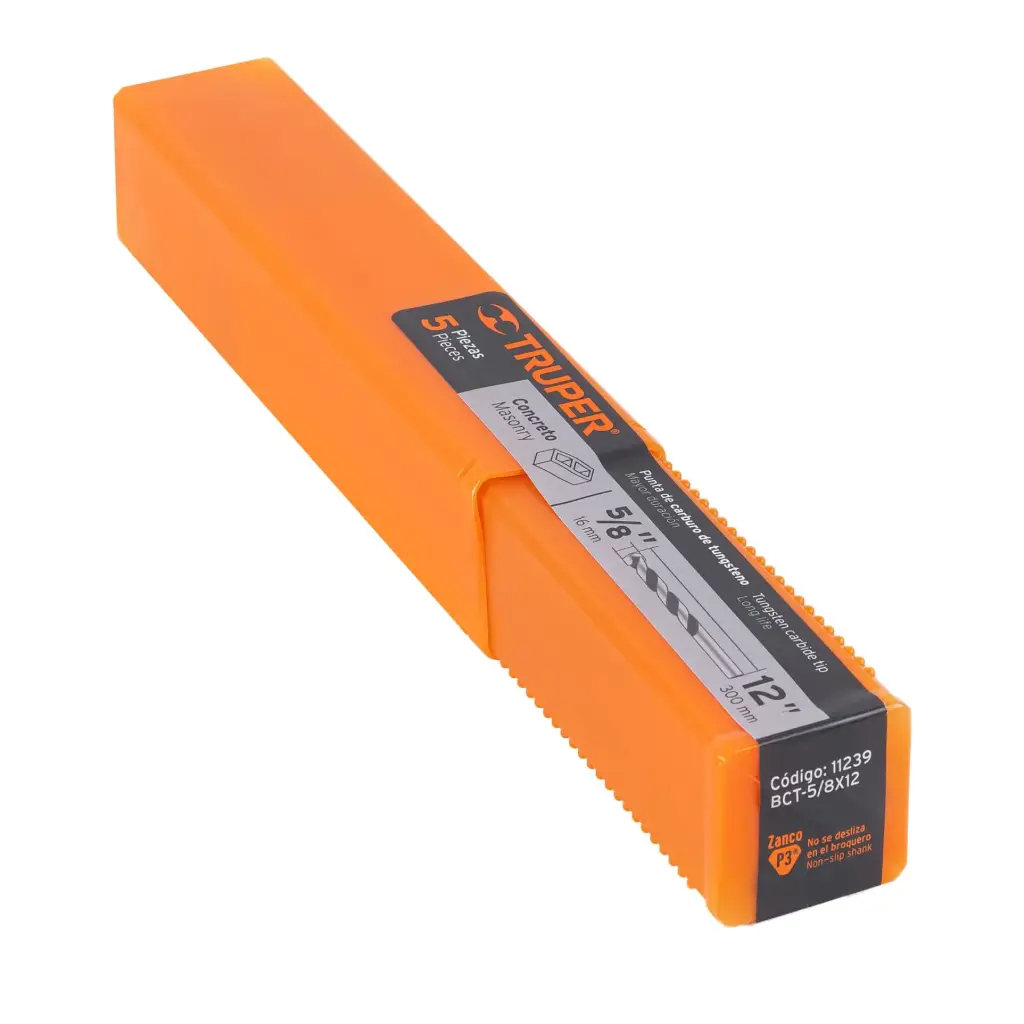 BROCA PARA CONCRETO DE 5/8 X 12", TRUPER