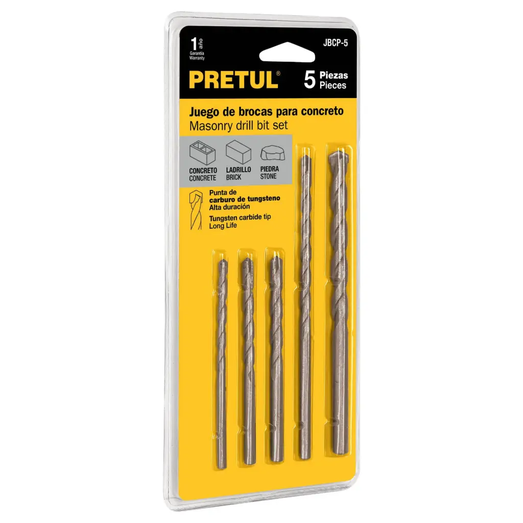 [20701] JUEGO DE 5 BROCAS PARA CONCRETO PRETUL