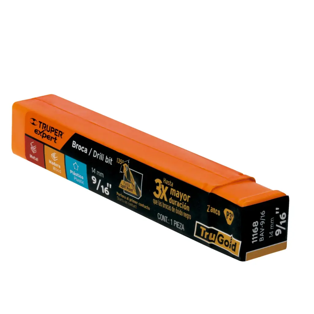 [11168] BROCA PARA METAL 9/16" LARGO 7", TRUPER
